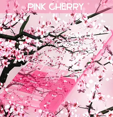 Pink Cherry GO Keyboard android App screenshot 0