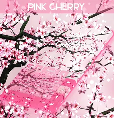 Pink Cherry GO Keyboard android App screenshot 1