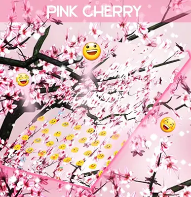 Pink Cherry GO Keyboard android App screenshot 2